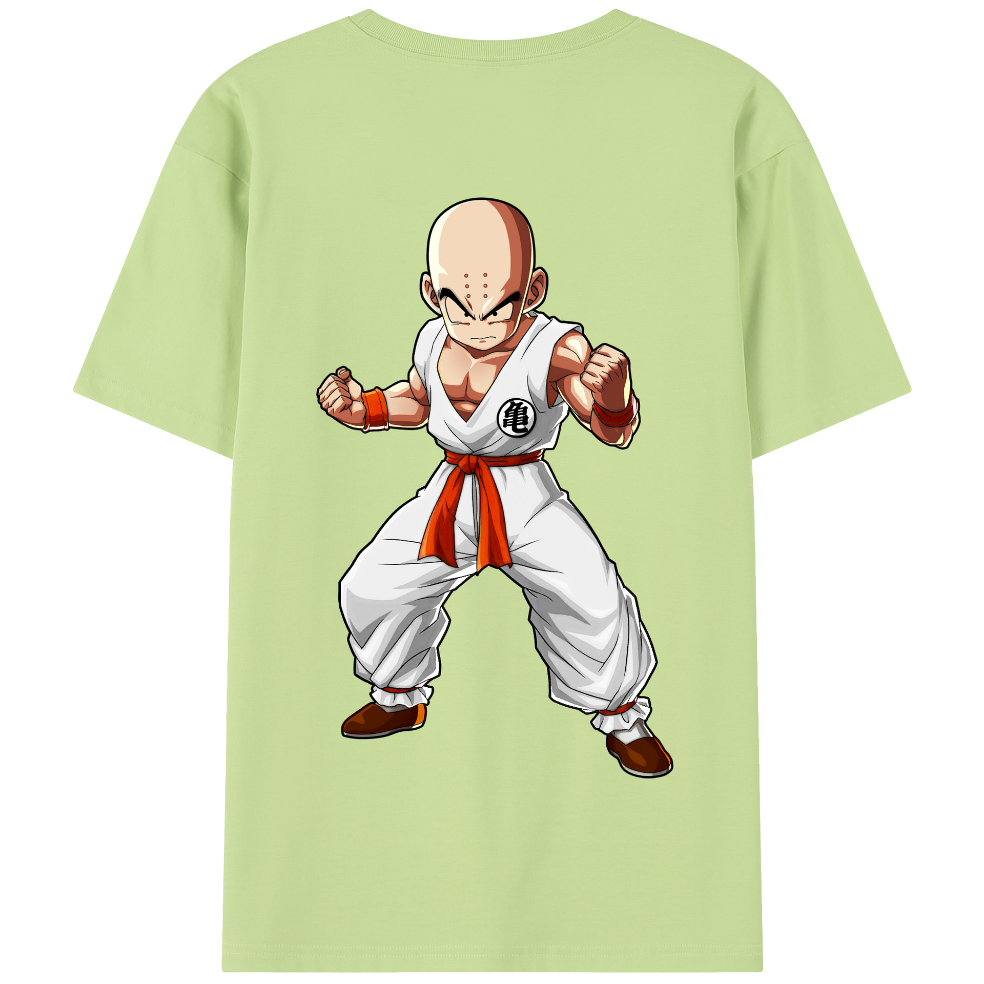 （画像用） ドラゴンボール クリリン DRAGON BALL krillin 綿100％半袖Tシャツ（背面プリント）